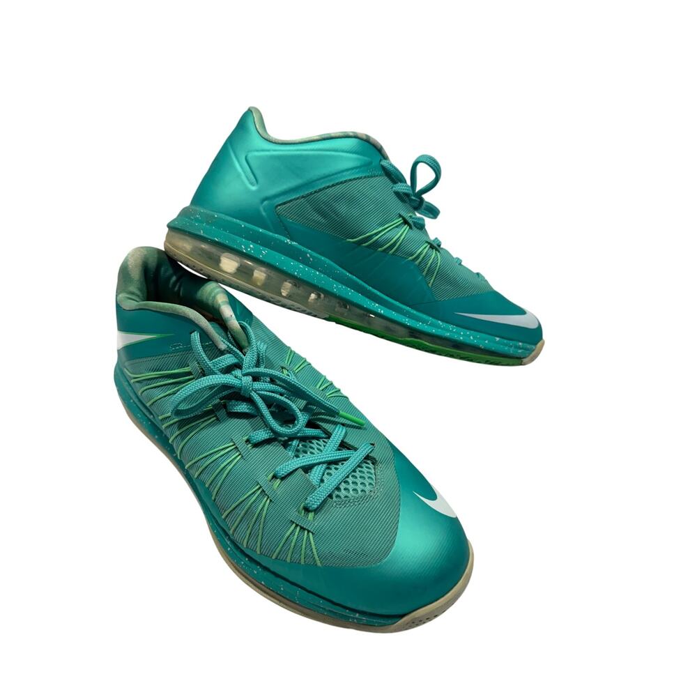 Nike Air Max Lebron X‎ Low Basketball Shoes Size 10 Easter Mint Green Athletic
